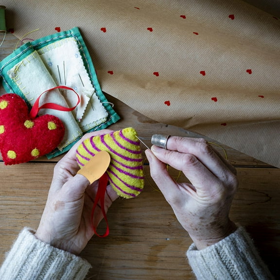 Beaupretty 20Pcs Finger Thimble for Knitting with Leather Material for Craft Projects in White Color