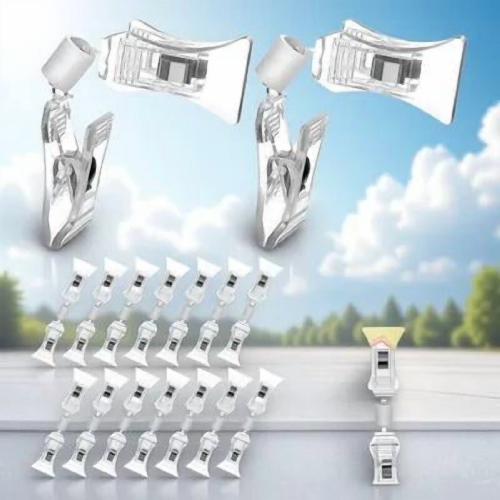 Beaupretty 20Pcs Transparent Dual Head Sign Clips for Retail Price Tag ...