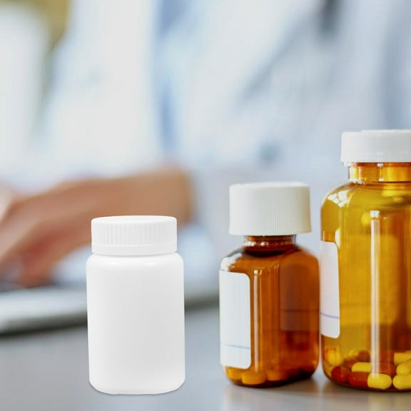 Beaupretty 20Pcs White Reagent Bottles with Airtight Screw Caps for Portable Storage of Pills, Capsules, and Liquids