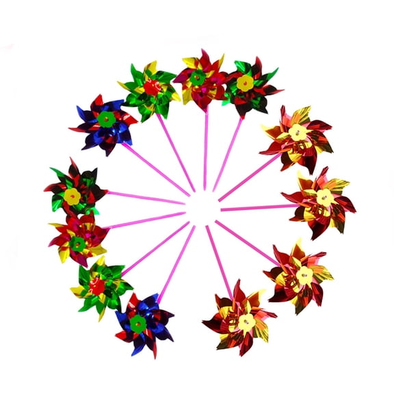 Beaupretty Kids Windmill Plastic Pinwheel Assorted Color 20Pcs
