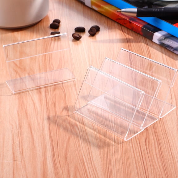 Beaupretty L Shape Sign Display Holder Smooth and Safe for Various Use 20Pcs