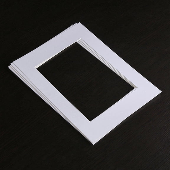 Beaupretty Acid-Free White Picture Mats for Art and Photo Display 25Pcs