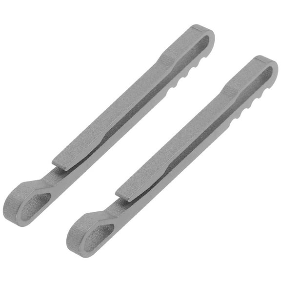 Beaupretty 2Pcs Ring Buckle Grey Titanium Alloy Strong Corrosion Resistant Key Holder Clip