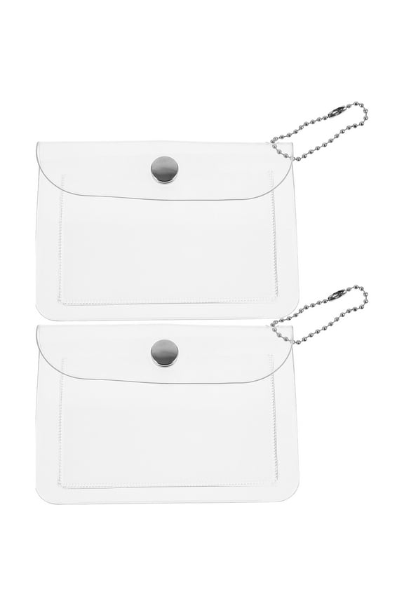 Card Wallet for Women Practical Storage Pouch PVC 2Pcs Back to School