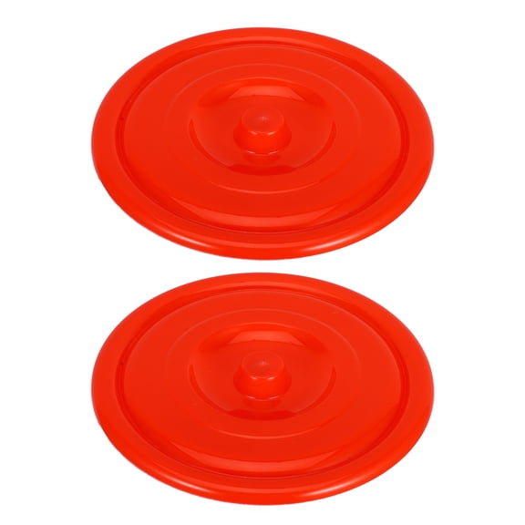 Beaupretty Outdoor Garbage Can Replacement Lid Plastic Red 2Pcs