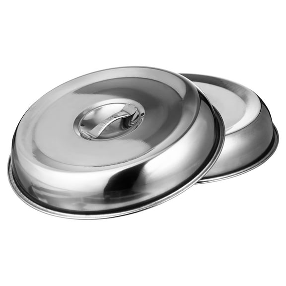Beaupretty 2Pcs Stainless Food Covers Round Dome Heat Concentrating Kitchen Tool