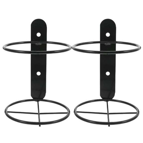 Beaupretty Wall Mount Metal Wine Holder Stand for Home Bar Decoration 2Pcs
