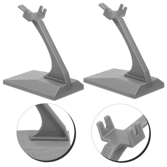 Beaupretty 2Pcs Simple Assembly Grey Model Display Stand for Aircraft and Figurines