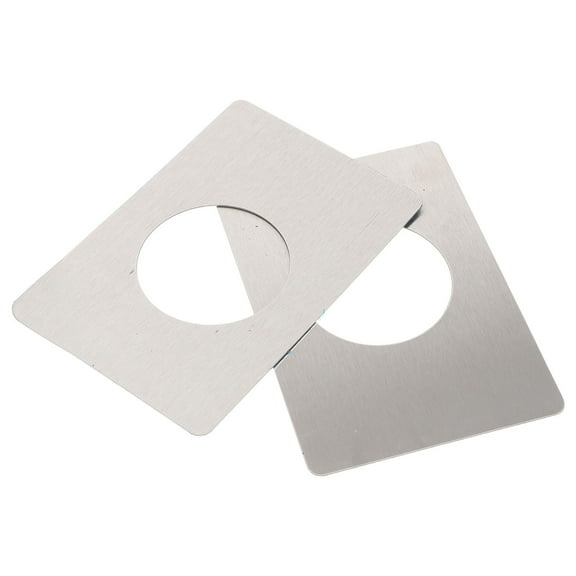 Beaupretty Door Reinforcement Plate Stainless Steel Easy to Install 2Pcs