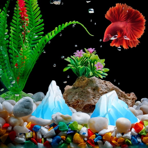 Beaupretty 2Pcs Aquarium Landscape Decor Ice Mountains Plastic Floeberg for Fish Tank