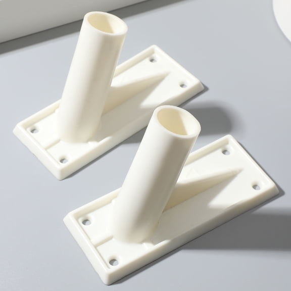 Beaupretty 2Pcs Beige Plastic Flagpole Bracket for Wall Yard Roof Easy Install Weatherproof