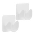 thumbnail image 1 of Beaupretty 2Pcs No Drilling Curtain Rod Holders Self Adhesive Wall Mount Clips, 1 of 8