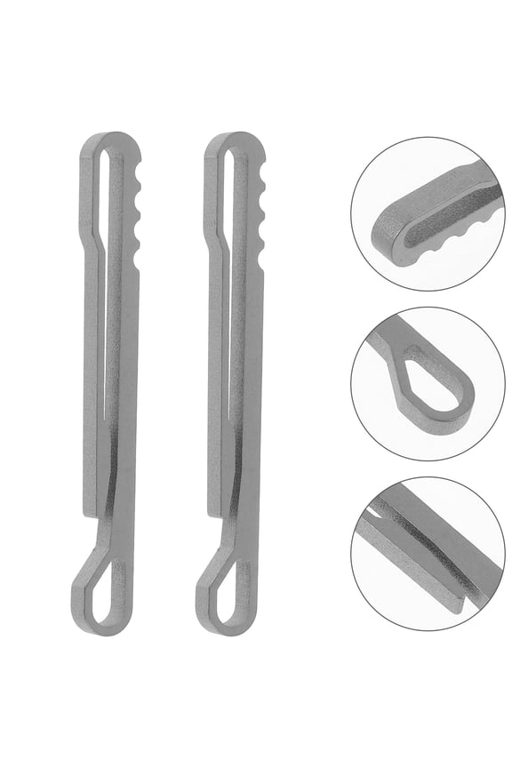 Premium Grey Hook Keychain Clip, Lightweight and Rust-Resistant, 2Pcs