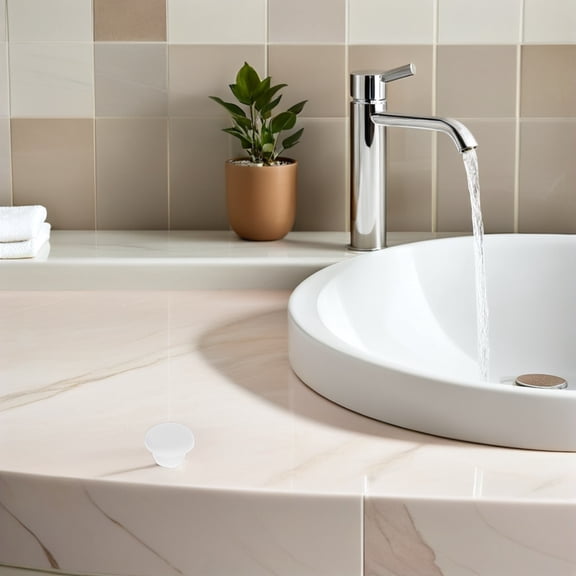 Beaupretty 2Pcs White Silicone Bathtub Plugs with Wide Compatibility for Bathroom Basin and Sink Drain