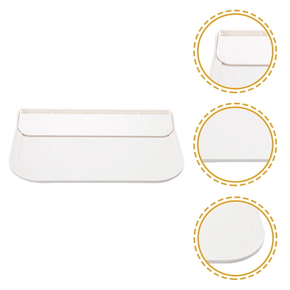 Beaupretty Self Adhesive Foldable Wall Shelf White PP Stylish Design for Home 2Pcs