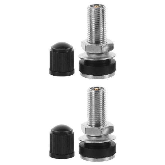 Beaupretty 2Pcs Leak Proof Copper Tubeless Valve Stem for Car Tire Replacement Accessory