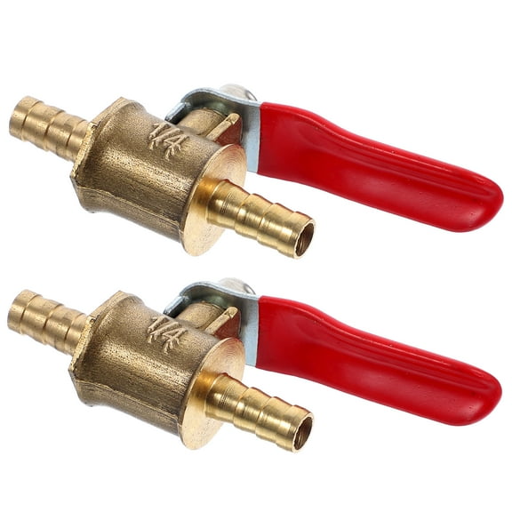 Beaupretty 2Pcs Copper Ball Valve with Red Handle for Water Pipe Hose Shut Off Valve Heavy Duty