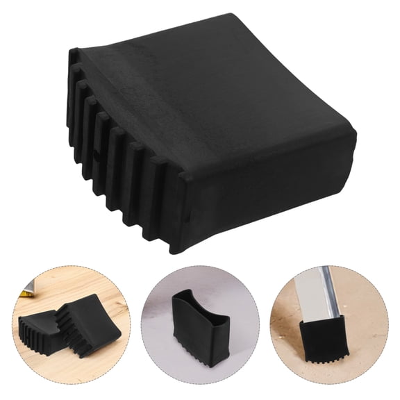 Beaupretty 2Pcs Ladder Leg Covers Black Rubber Non Slip Foot Pads Durable Replacement Kit