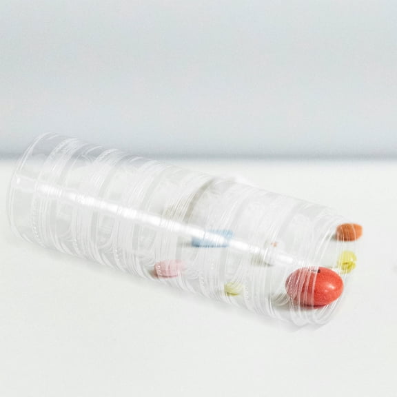 Beaupretty 2Pcs White Weekly Organizer Storage Box for Pills Vitamins and Small Items