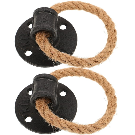 Beaupretty 2Pcs Home Use Iron Rope Door Handle for Cabinet Drawer Cupboard Furniture