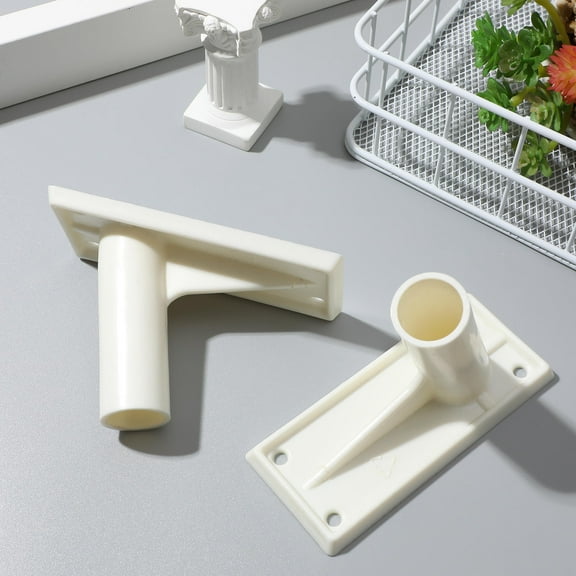 Beaupretty Plastic Flagpole Base Beige Stable for Garden Holiday Flags Easy Install 2Pcs