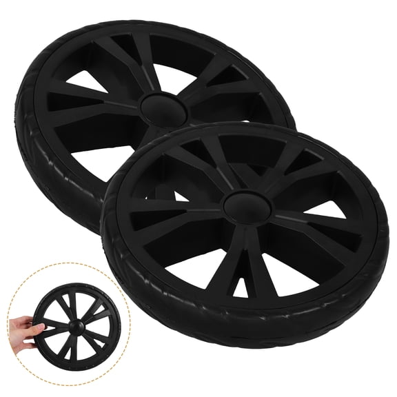 Beaupretty 2Pcs Black Shopping Cart Replacement Wheels Utility Cart Hardware Casters