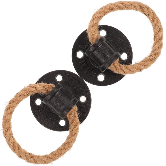 Beaupretty 2Pcs Durable Vintage Rope Pull Handle for Cabinet Drawer Cupboard Black Finish