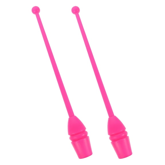 Beaupretty 2Pcs Rosy Plastic Calisthenics Bars for Fitness Rhythmic Gymnastics Performance