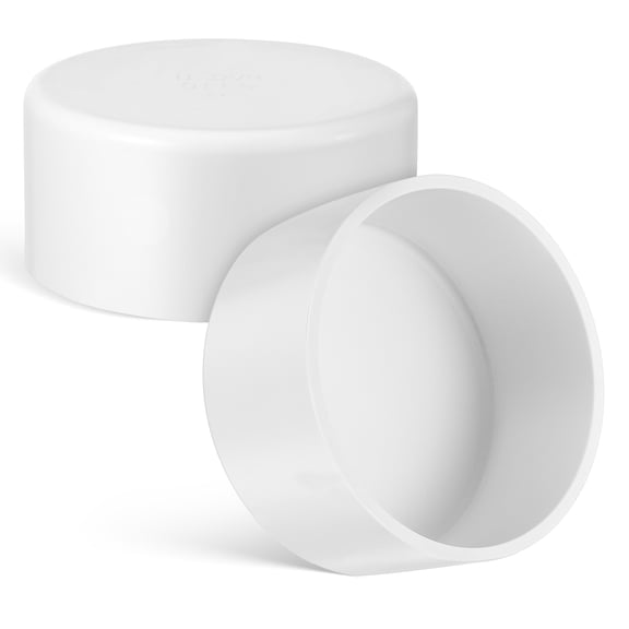 Beaupretty Pipe Covering Pvc Pipe End Caps White 2Pcs