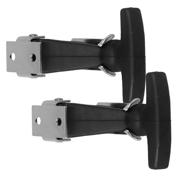 Beaupretty 2pcs Flexibile T Handle Hasps Engine Hood Latch Black Rubber for Industrial