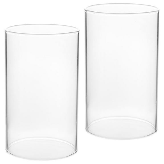 Beaupretty Transparent Glass Candle Covers Clear Protective Household Decor