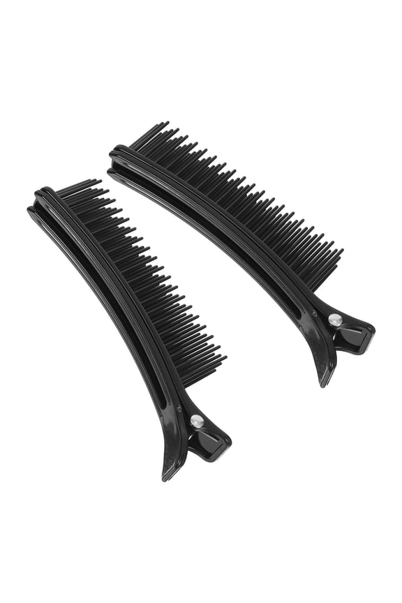 2Pcs Lightweight Salon Hair Clips Black Professional Hair Sectioning Clamps