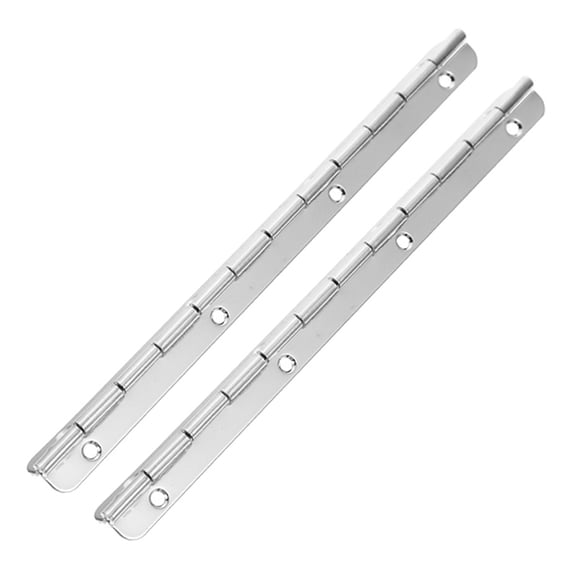 Beaupretty 2Pcs Long Silver Piano Hinges Heavy Duty for Folding Tables and Wood Projects