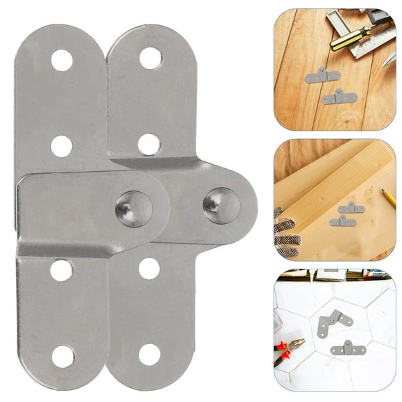Beaupretty 2Pcs Plated Silver Iron Folding Ladder Hinges Durable Attic Ladder Replacement Hardware