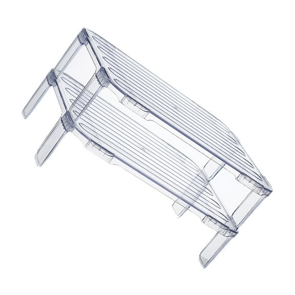 Beaupretty 2Pcs Break Resistant Refrigerator Organizer Shelf Stackable Kitchen Storage Rack