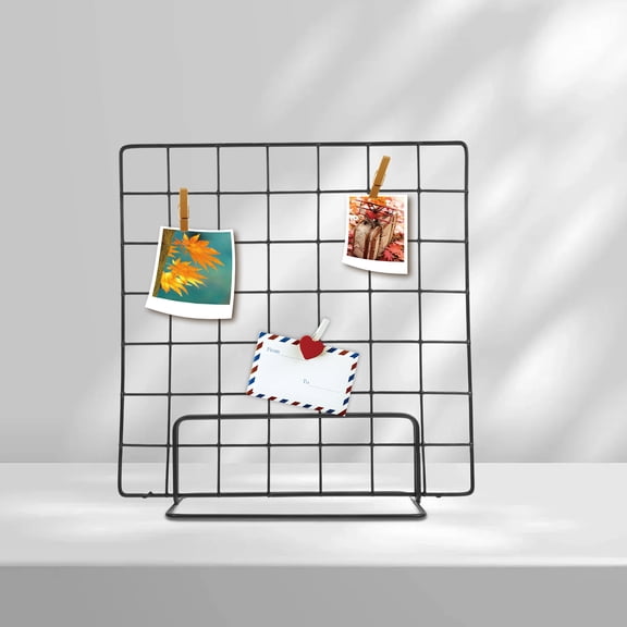 Beaupretty Stylish Iron Grid Display Panel for Desktop Market Stalls Photos