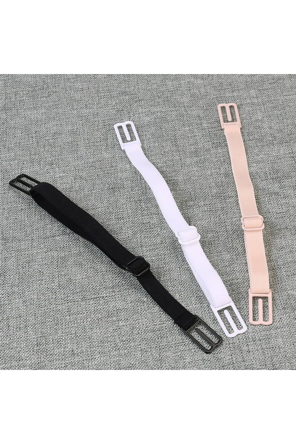 3Pair Bra Strap Holder Elastic Adjustable Non Slip Assorted Colors