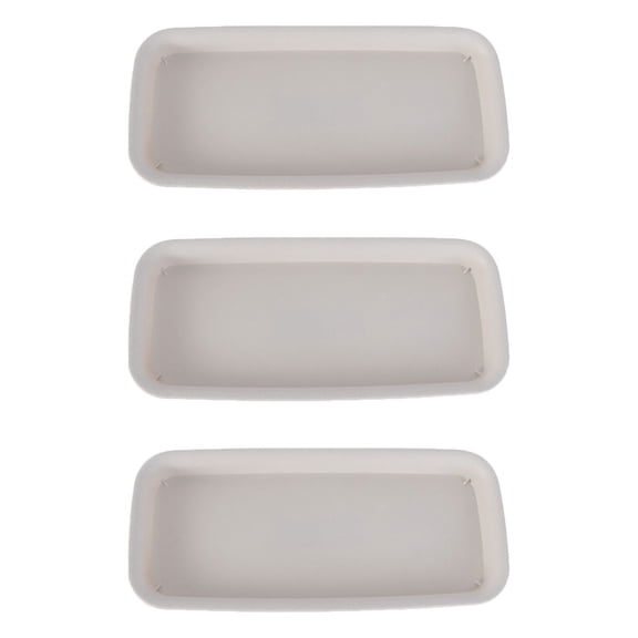 Beaupretty 3Pcs White Plastic Flowerpot Trays Durable Rectangular Plant Pot Bases for Gardening Use