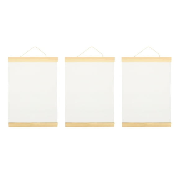 Beaupretty 3Pcs White Hanging Painting Canvas Premium Blank Canvas for Painting Suitable for Creative Art Projects