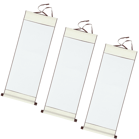 Beaupretty 3Pcs Portable Blank Scroll Paper for Calligraphy and Chinese Painting Art