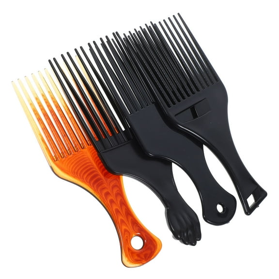 Beaupretty ABS Afro Pick Combs Assorted Color for Curly Hair Styling 4Pcs