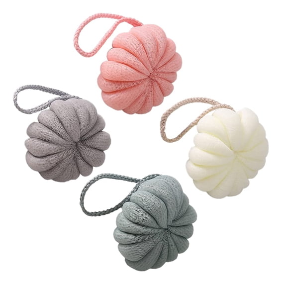 Beaupretty 4 Pieces Bath Shower Loofah Sponge Bath Mesh Pouf Shower Ball Body Scrubber Exfoliating Bath Sponge for Women and Men