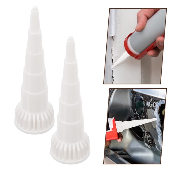 Beaupretty Caulk Tips White Rubber 4Pcs Caulking Finishing Tools for Sealing Applications