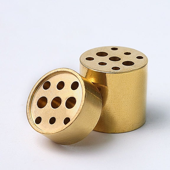 Beaupretty 4Pcs Chinese Style Golden Copper Incense Burner Holder with 9-Hole for Study and Bedroom