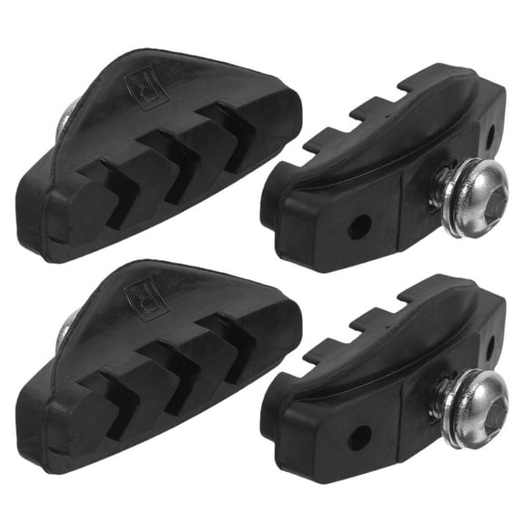 Beaupretty 2Pairs Black Brake Pads for Bike with Easy Installation and High Friction Rubber Material