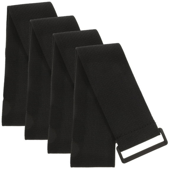 Beaupretty 4Pcs Multipurpose Binding Strap Black Flat Hook and Loop Design for Increased Visibility and Run
