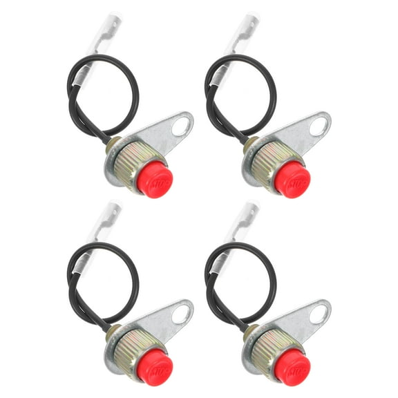 Beaupretty Garden Mower Control Replacement Stop Button Multi Copper ABS Practical 4Pcs