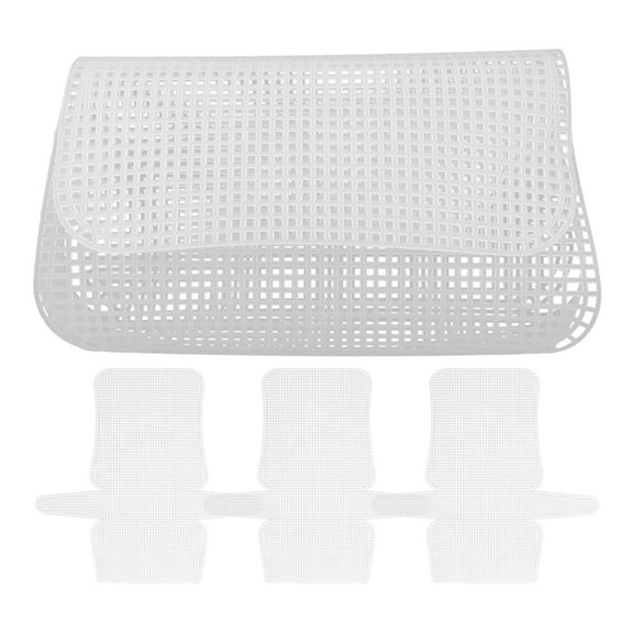 Beaupretty White Plastic Canvas Sheets for Decoration and Craft Projects 4Pcs