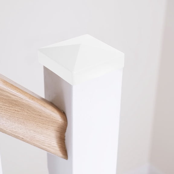 Beaupretty 4Pcs White Round Fence Post Caps Easy Installation ABS Protection for Outdoor Deck Mailbox Posts