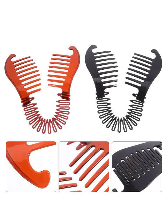 4pcs Hair Styling Clips For Thick Hair Non Slip Accessories For Women Black